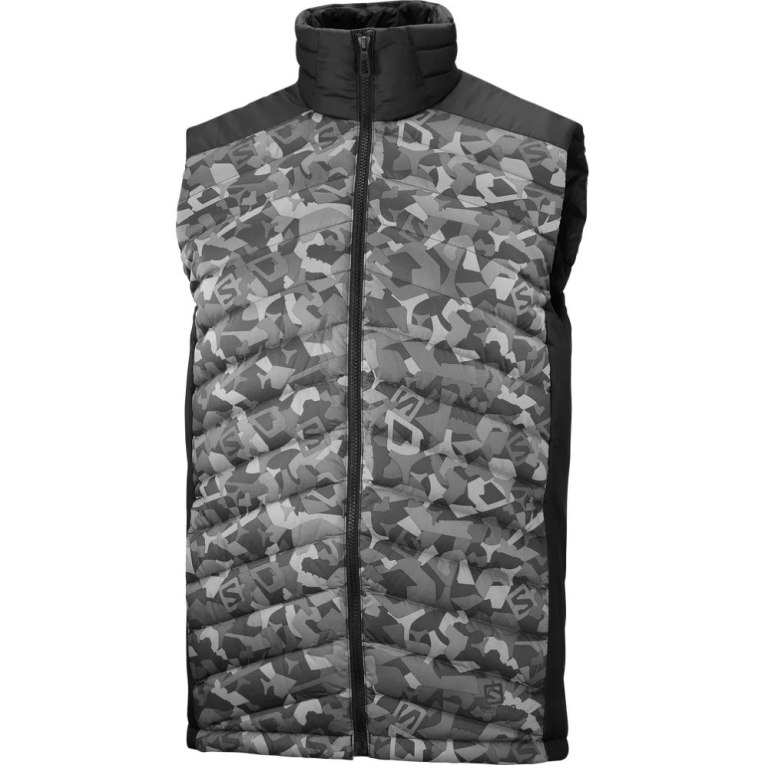 Camo Salomon Essential Xwarm Down Men's Insulated Vests | PH 97102X